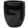 Portly Tall Egg Rib - Shiny Black - D50H60 Cm [pallet] -Flora Hart Verkoopwinkel 1950102723
