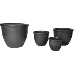 Glazed Hp001 - Matt Black - D60H52 Cm [pallet] -Flora Hart Verkoopwinkel 1954466574