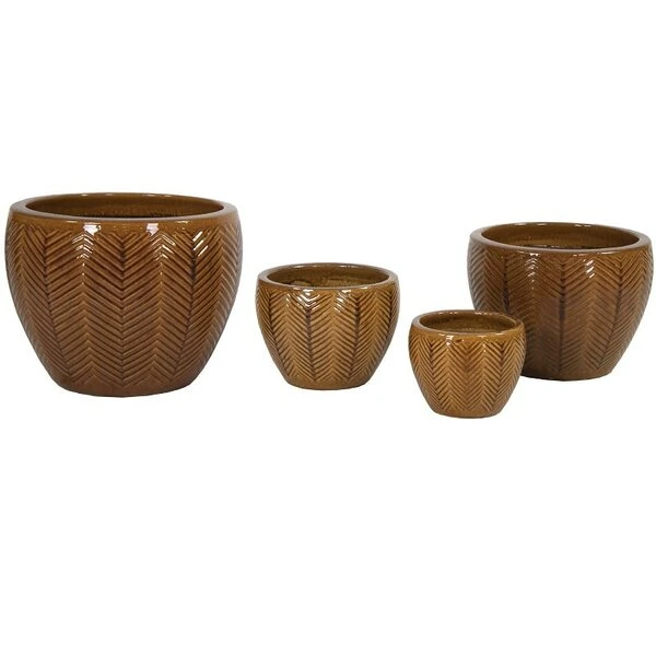 Portly Egg Fishbone - Honey - D38H27 Cm 5 Portly Egg Fishbone - Honey - D38H27 Cm - Afbeelding 3